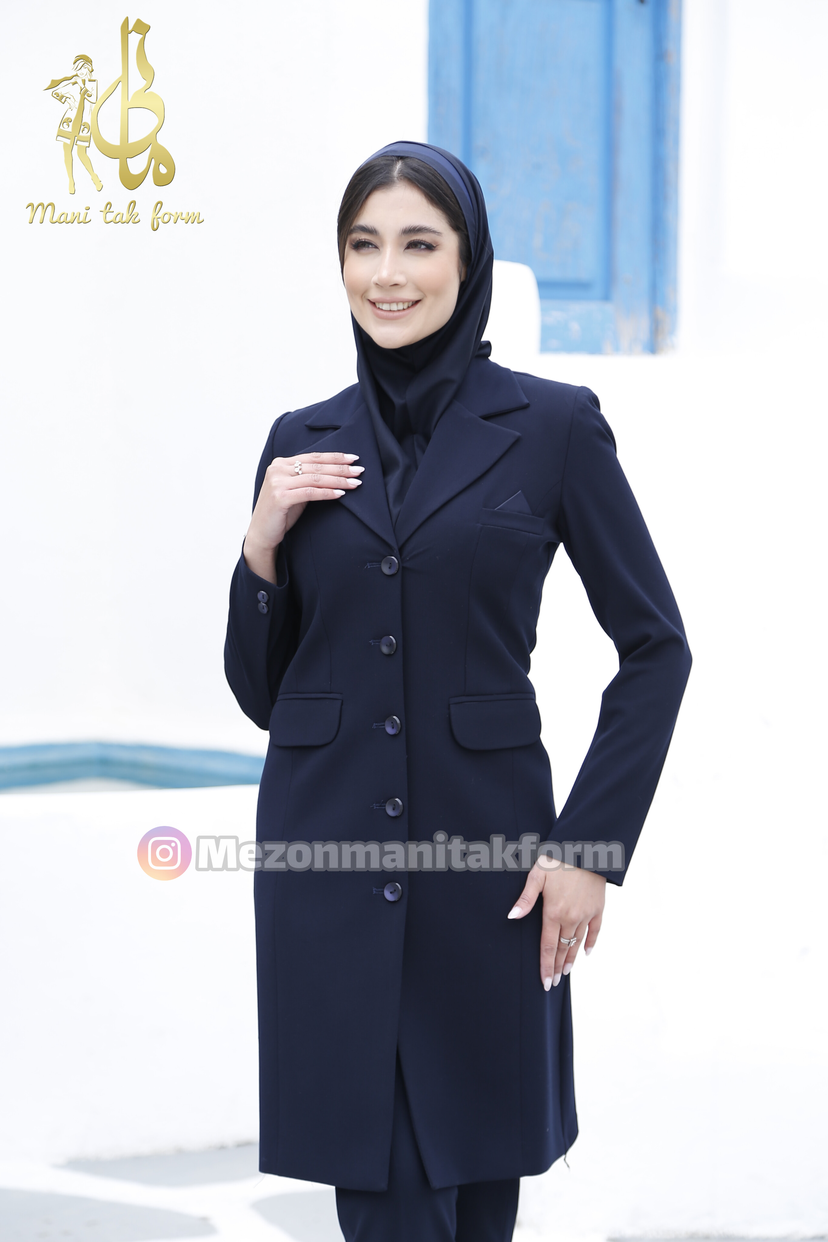  مانتوشلوار اداری مدل یقه انگلیسی کد 3021